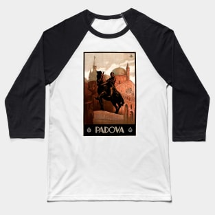 PADOVA ITALY Padua Gattamelata Vintage Italian ENIT Travel Baseball T-Shirt